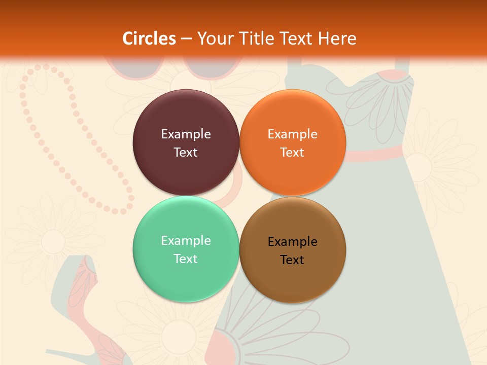 A Woman's Dress And Accessories Powerpoint Template PowerPoint Template