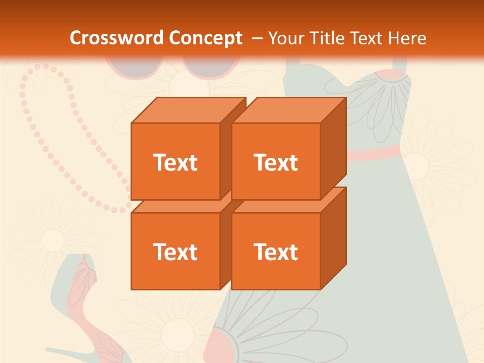 A Woman's Dress And Accessories Powerpoint Template PowerPoint Template