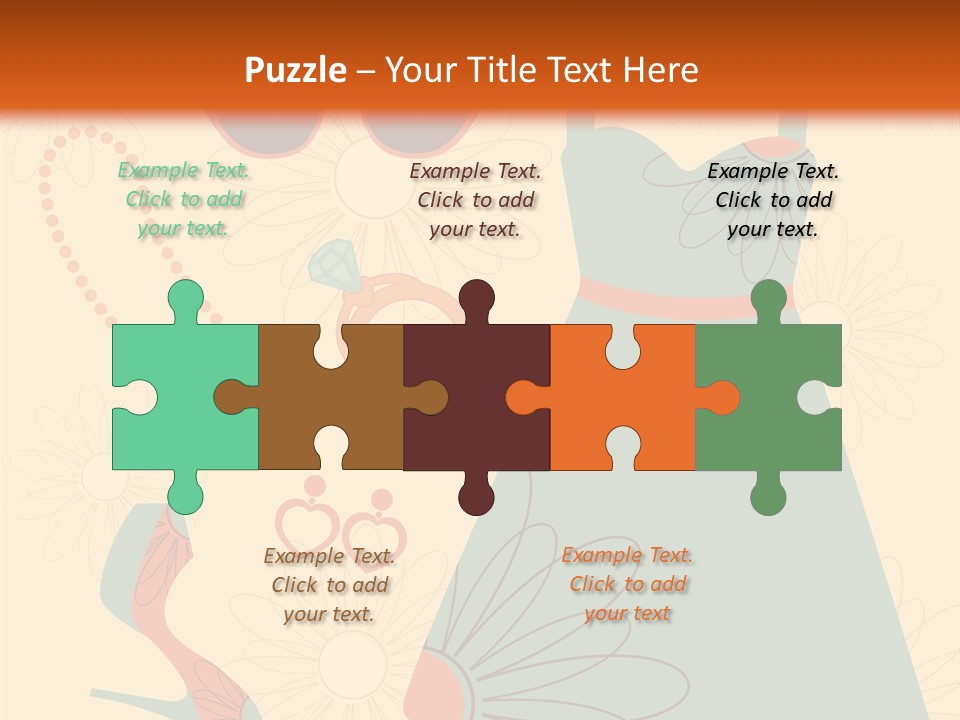 A Woman's Dress And Accessories Powerpoint Template PowerPoint Template