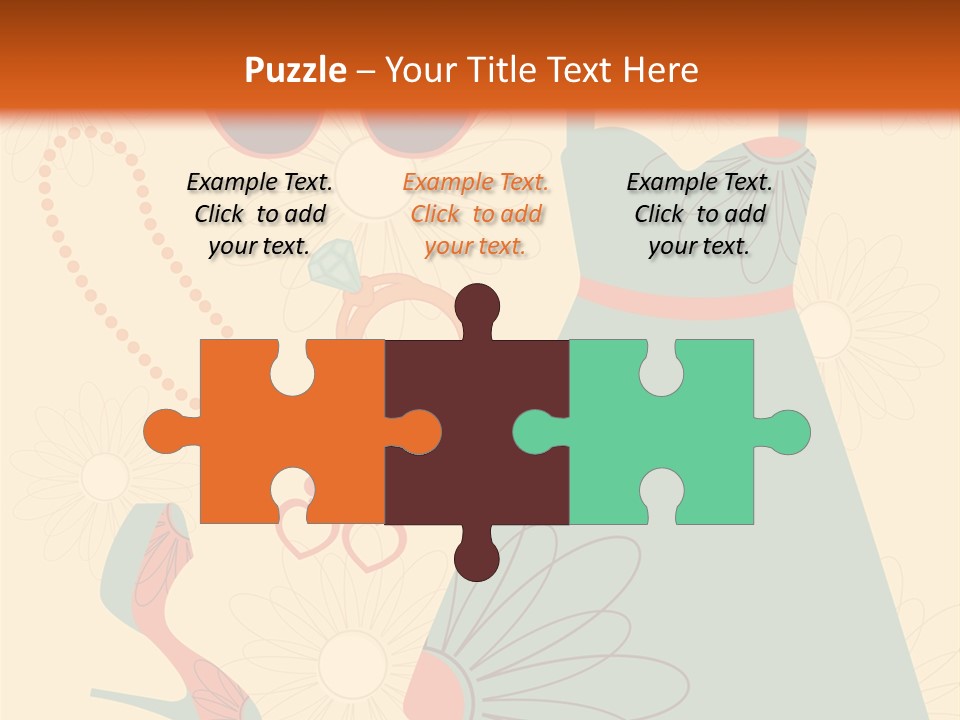 A Woman's Dress And Accessories Powerpoint Template PowerPoint Template