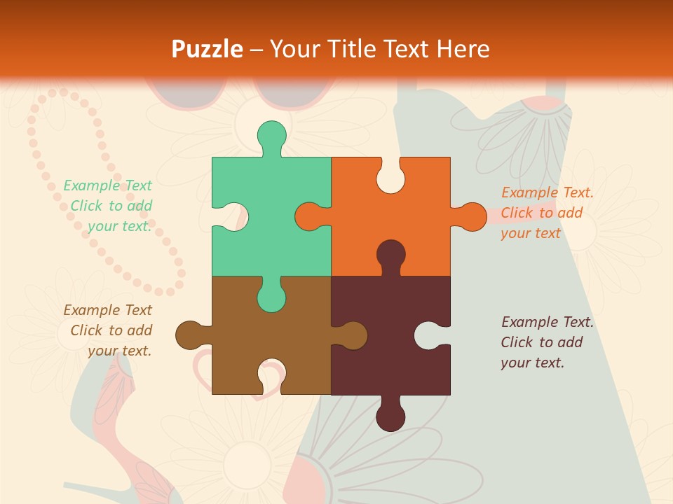 A Woman's Dress And Accessories Powerpoint Template PowerPoint Template