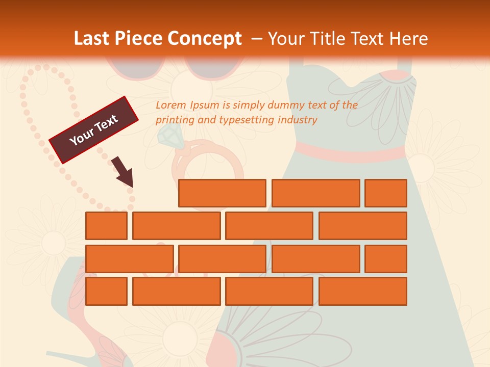 A Woman's Dress And Accessories Powerpoint Template PowerPoint Template