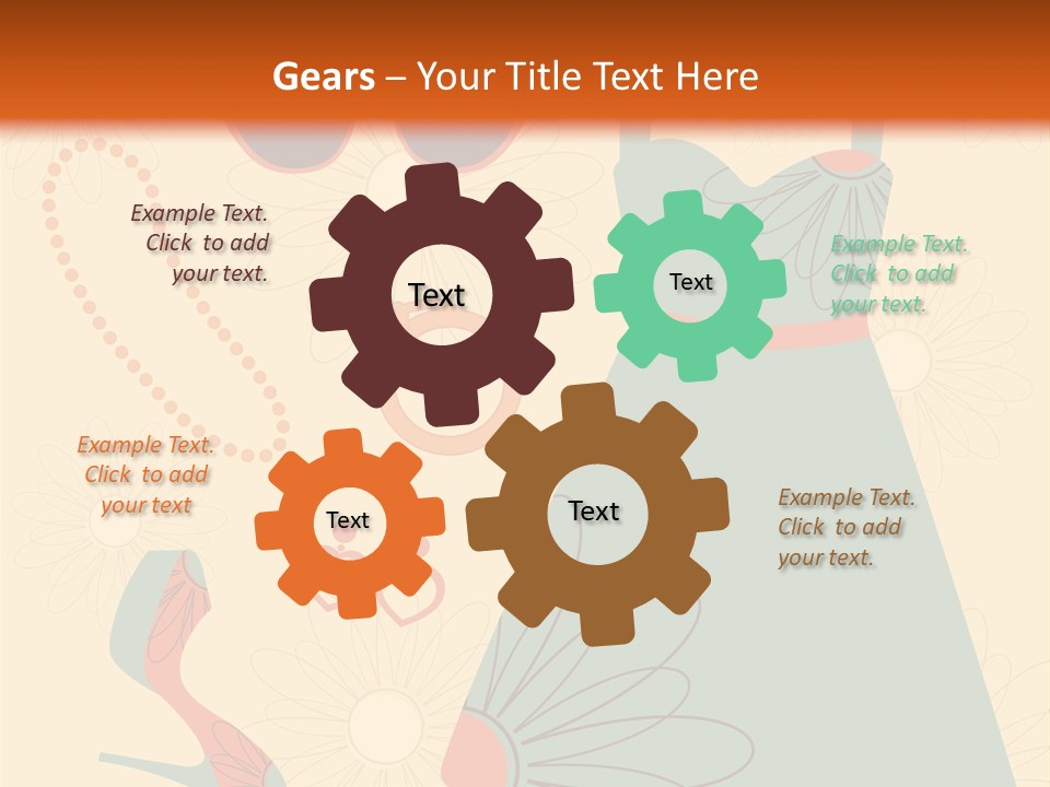 A Woman's Dress And Accessories Powerpoint Template PowerPoint Template