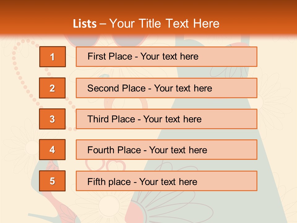 A Woman's Dress And Accessories Powerpoint Template PowerPoint Template