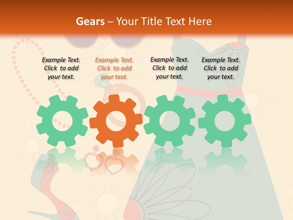 A Woman's Dress And Accessories Powerpoint Template PowerPoint Template