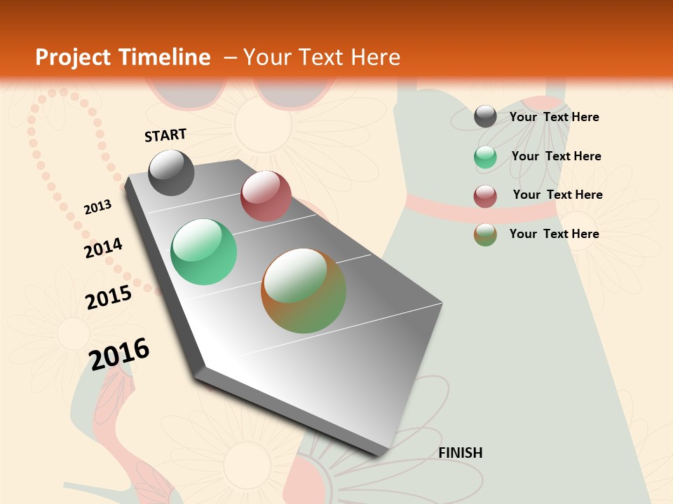 A Woman's Dress And Accessories Powerpoint Template PowerPoint Template