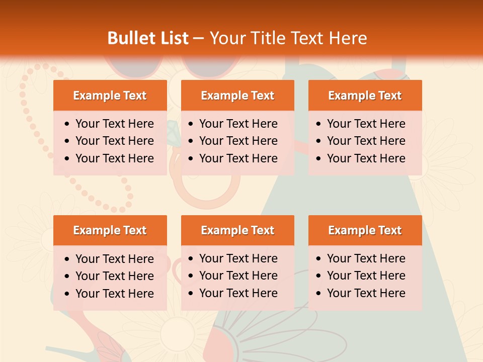 A Woman's Dress And Accessories Powerpoint Template PowerPoint Template