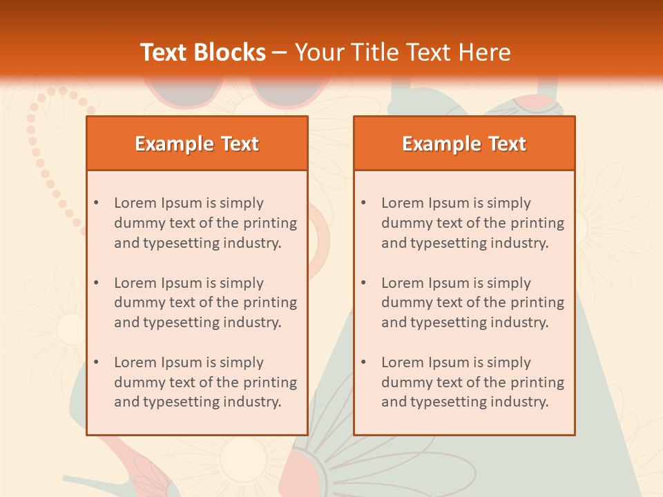 A Woman's Dress And Accessories Powerpoint Template PowerPoint Template