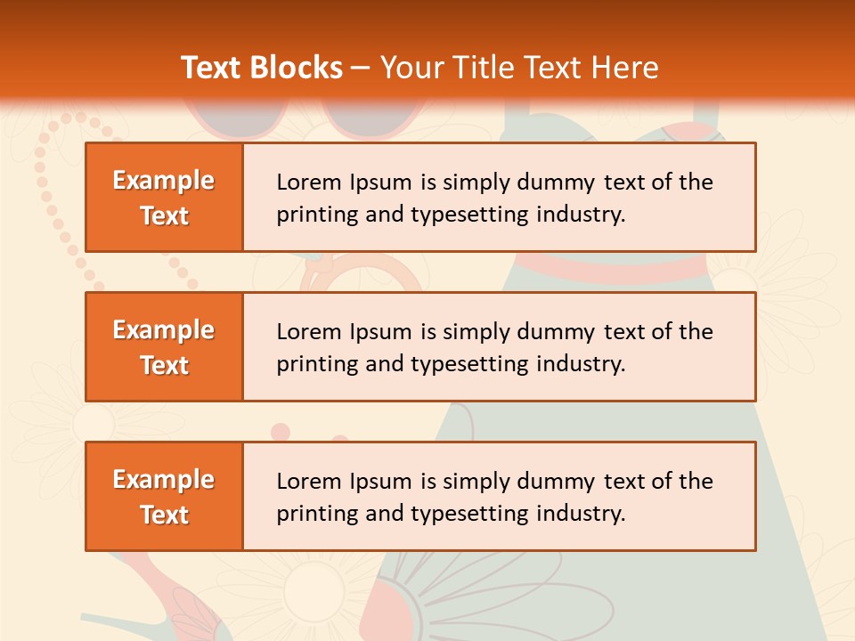 A Woman's Dress And Accessories Powerpoint Template PowerPoint Template