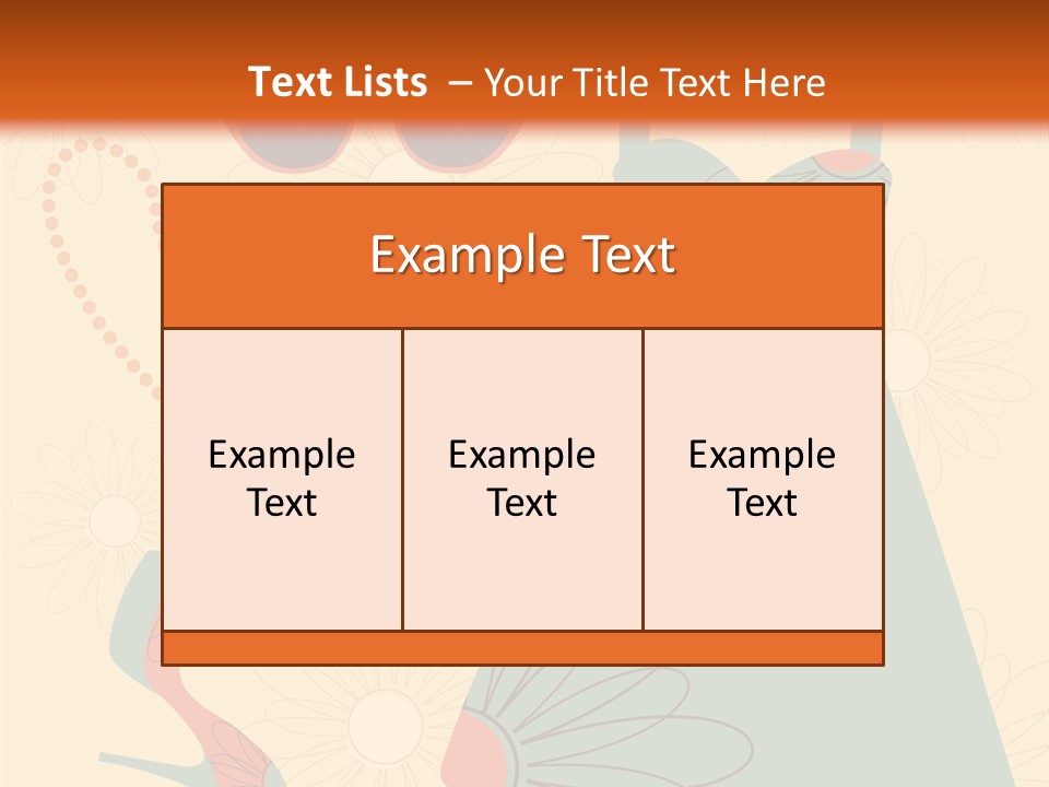 A Woman's Dress And Accessories Powerpoint Template PowerPoint Template