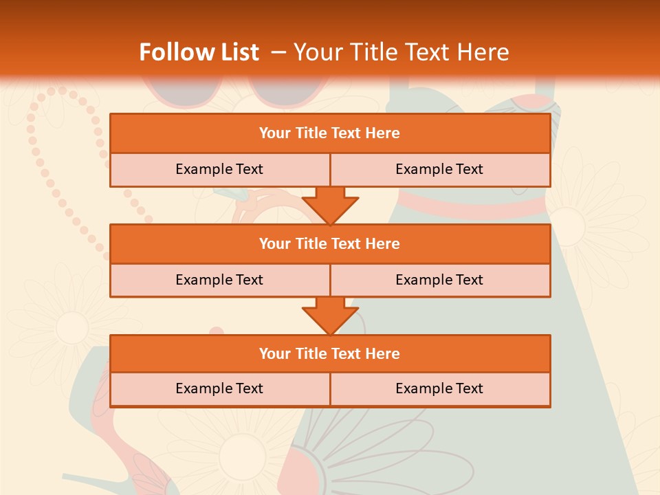 A Woman's Dress And Accessories Powerpoint Template PowerPoint Template