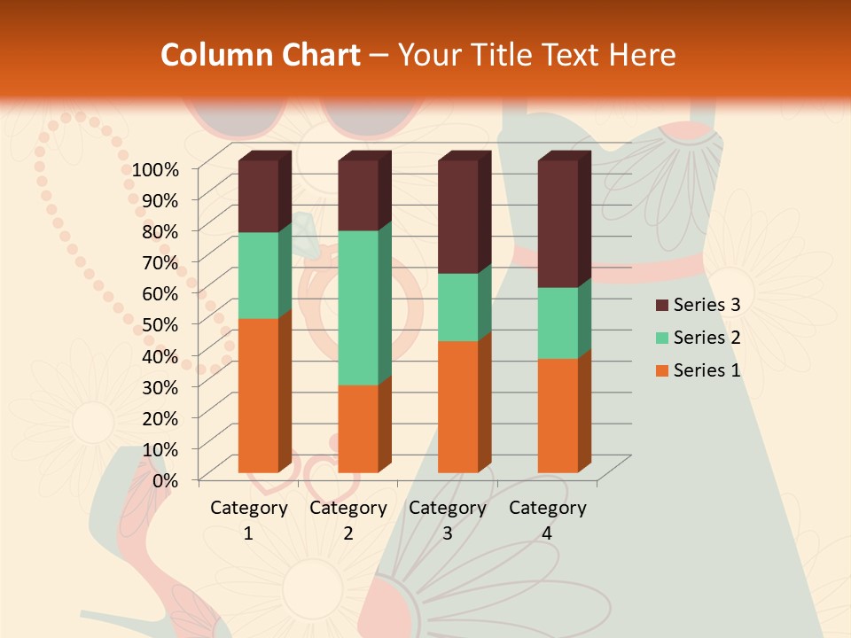 A Woman's Dress And Accessories Powerpoint Template PowerPoint Template