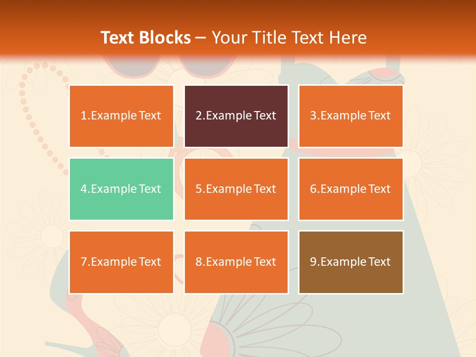 A Woman's Dress And Accessories Powerpoint Template PowerPoint Template