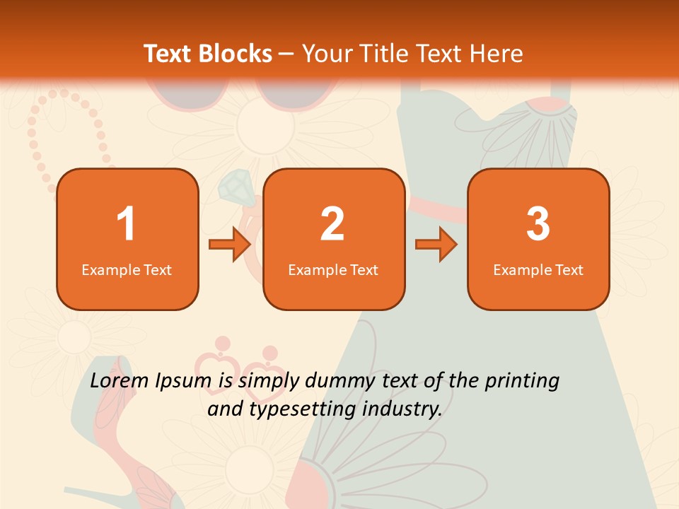 A Woman's Dress And Accessories Powerpoint Template PowerPoint Template