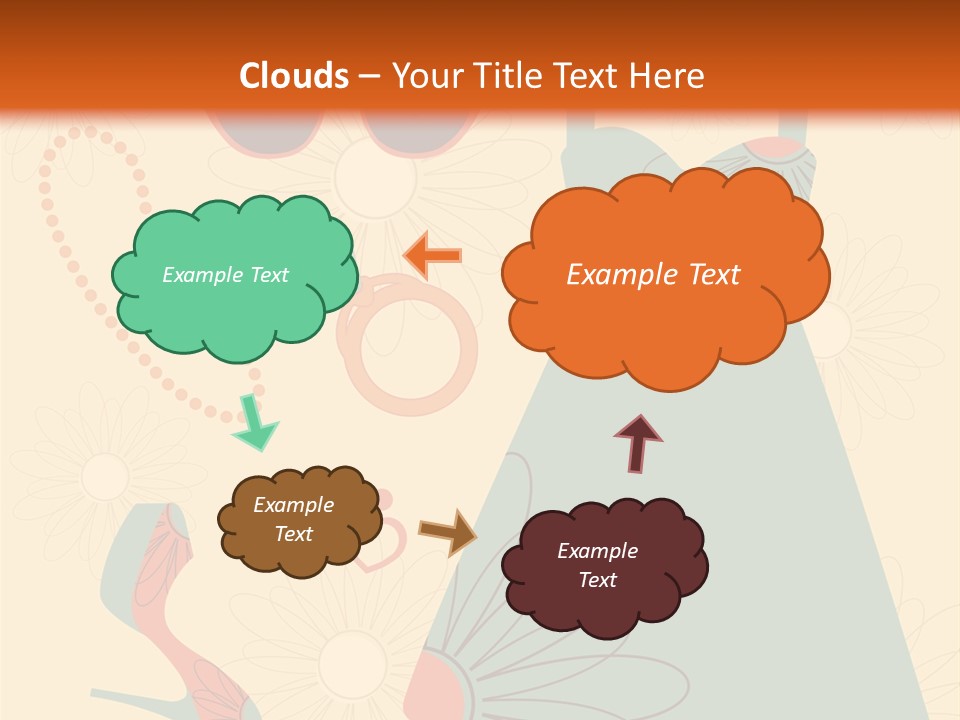 A Woman's Dress And Accessories Powerpoint Template PowerPoint Template