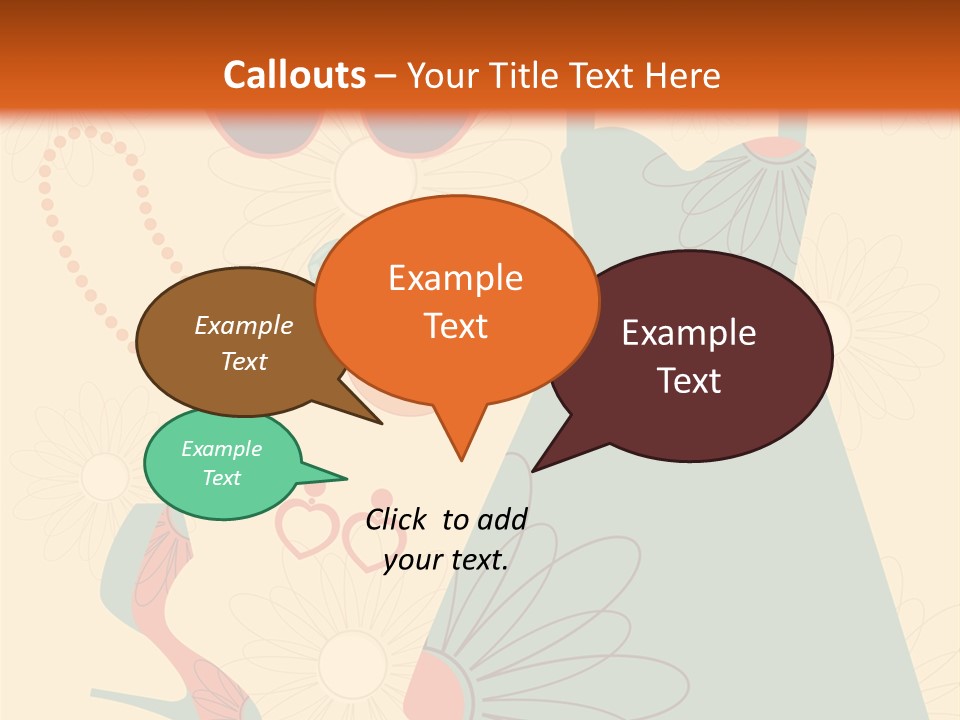 A Woman's Dress And Accessories Powerpoint Template PowerPoint Template