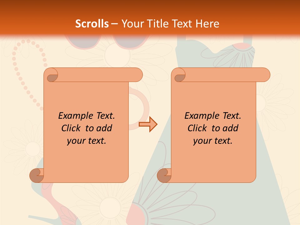 A Woman's Dress And Accessories Powerpoint Template PowerPoint Template