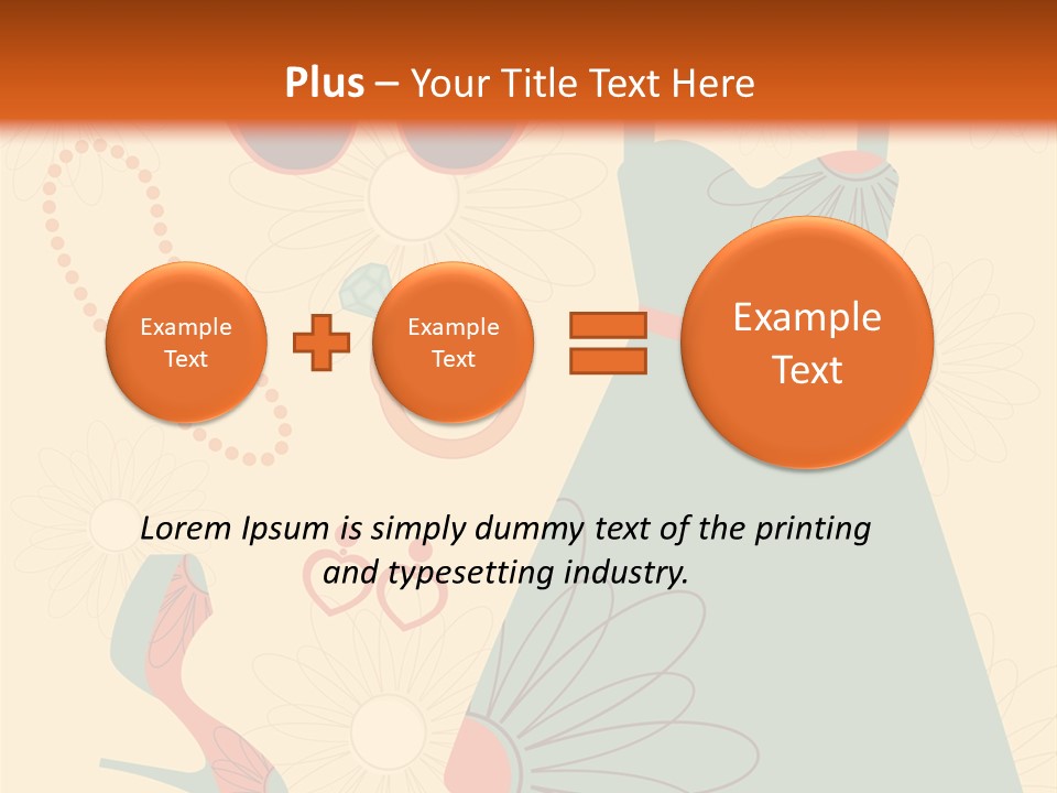 A Woman's Dress And Accessories Powerpoint Template PowerPoint Template