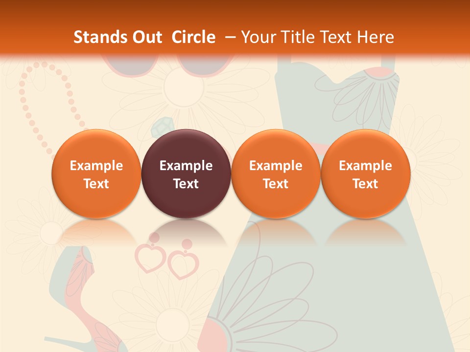 A Woman's Dress And Accessories Powerpoint Template PowerPoint Template