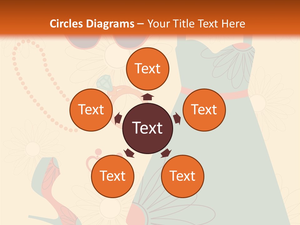 A Woman's Dress And Accessories Powerpoint Template PowerPoint Template