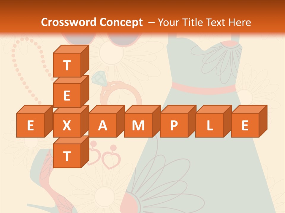 A Woman's Dress And Accessories Powerpoint Template PowerPoint Template
