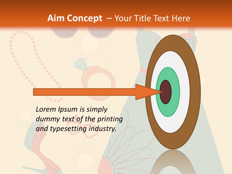 A Woman's Dress And Accessories Powerpoint Template PowerPoint Template