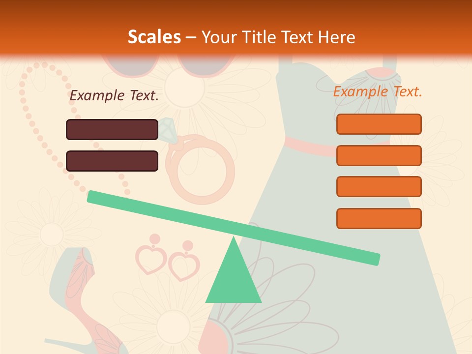 A Woman's Dress And Accessories Powerpoint Template PowerPoint Template