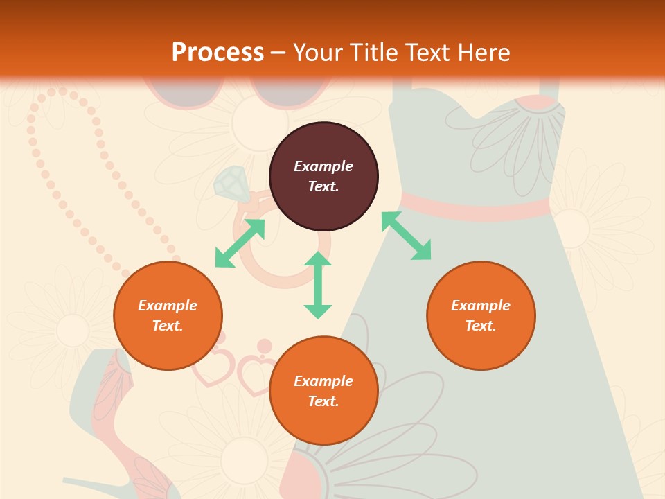 A Woman's Dress And Accessories Powerpoint Template PowerPoint Template