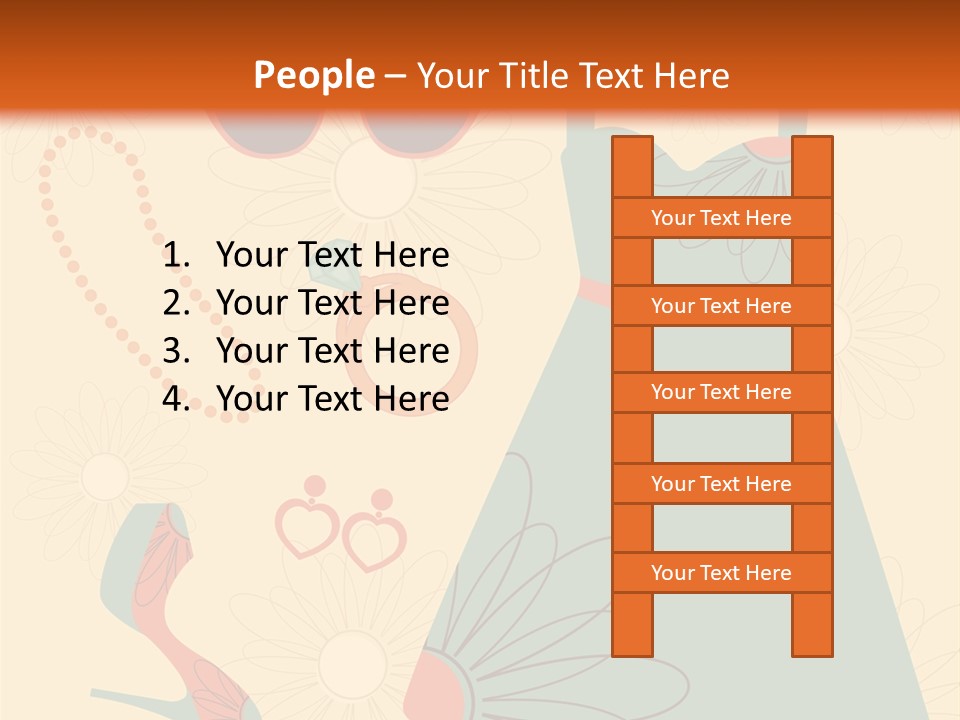 A Woman's Dress And Accessories Powerpoint Template PowerPoint Template