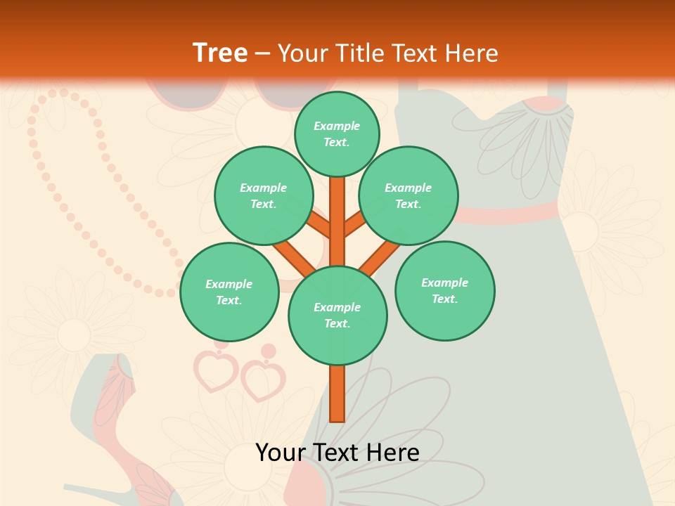 A Woman's Dress And Accessories Powerpoint Template PowerPoint Template