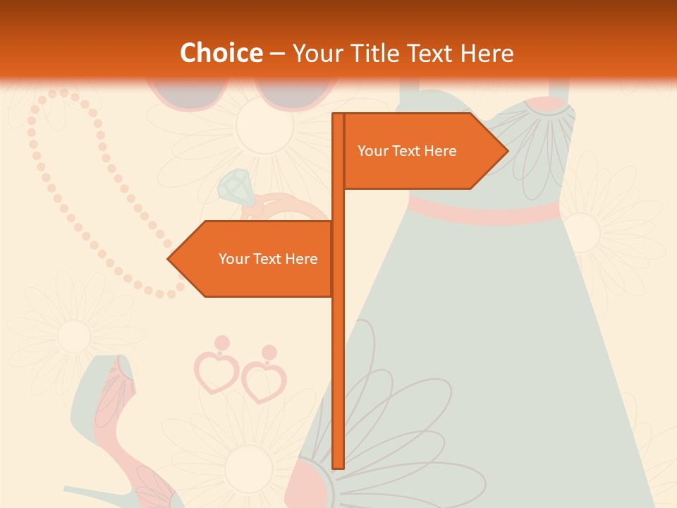 A Woman's Dress And Accessories Powerpoint Template PowerPoint Template