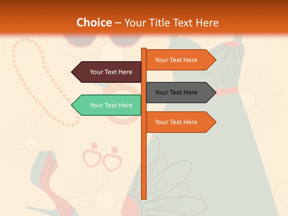 A Woman's Dress And Accessories Powerpoint Template PowerPoint Template