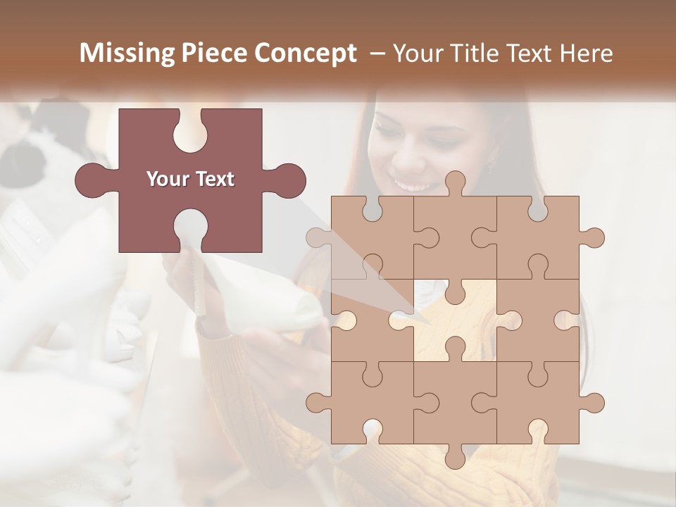 A Woman In A Yellow Sweater Is Holding A White Shoe PowerPoint Template