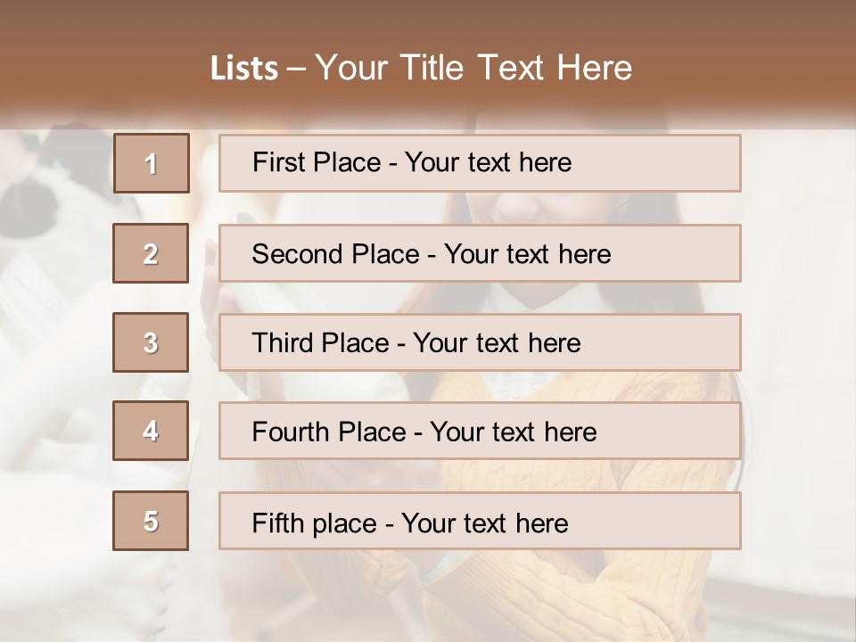 A Woman In A Yellow Sweater Is Holding A White Shoe PowerPoint Template
