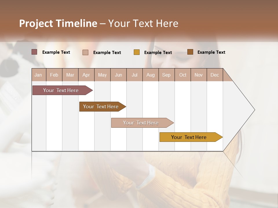 A Woman In A Yellow Sweater Is Holding A White Shoe PowerPoint Template