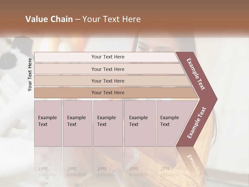 A Woman In A Yellow Sweater Is Holding A White Shoe PowerPoint Template