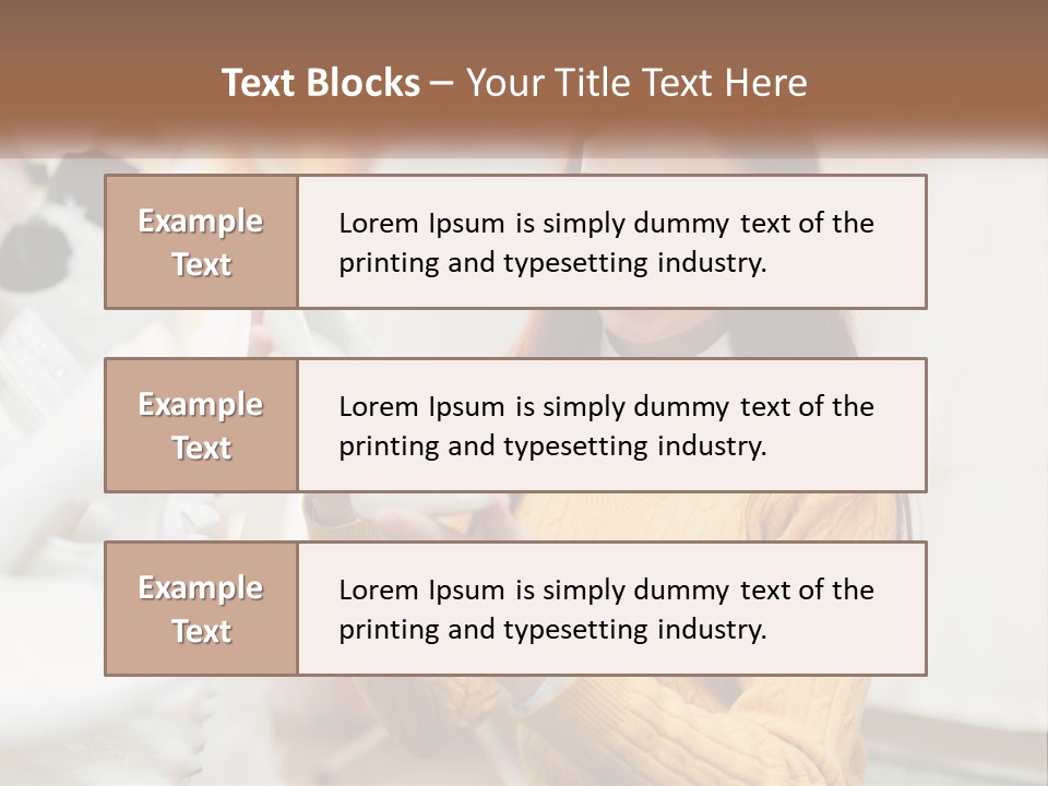 A Woman In A Yellow Sweater Is Holding A White Shoe PowerPoint Template