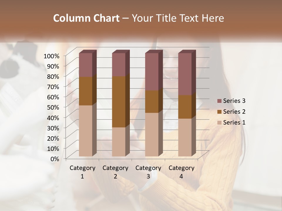 A Woman In A Yellow Sweater Is Holding A White Shoe PowerPoint Template