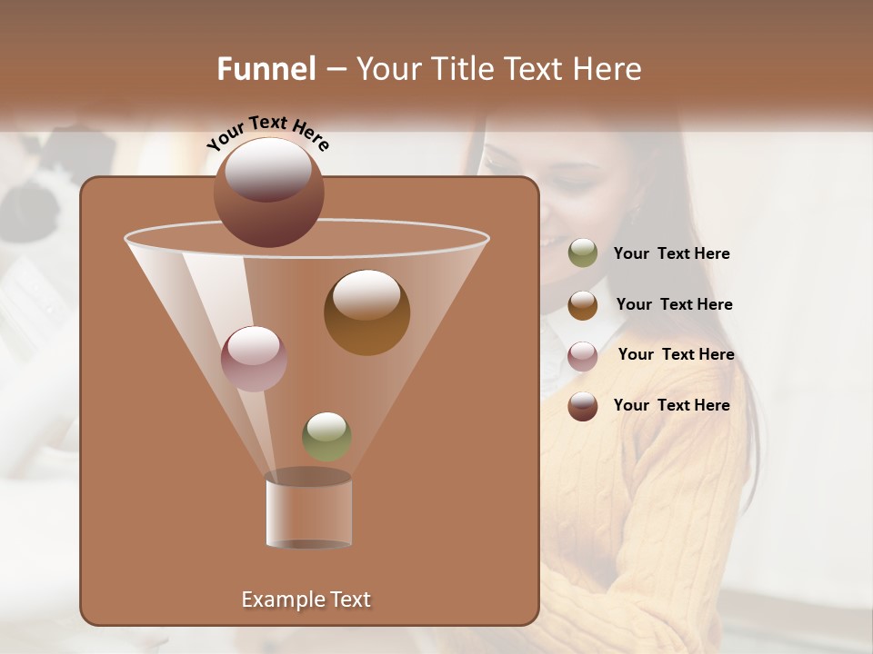 A Woman In A Yellow Sweater Is Holding A White Shoe PowerPoint Template