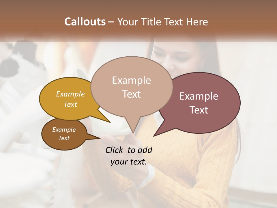 A Woman In A Yellow Sweater Is Holding A White Shoe PowerPoint Template