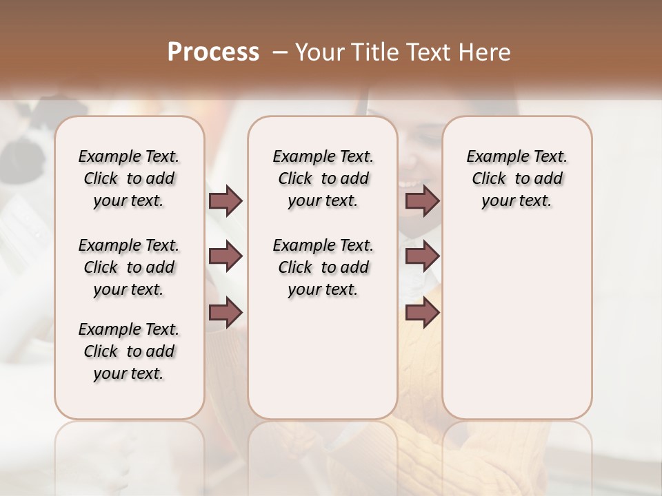 A Woman In A Yellow Sweater Is Holding A White Shoe PowerPoint Template