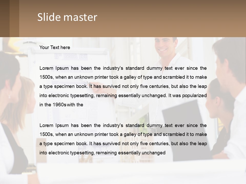 A Man Giving A Presentation To A Group Of People PowerPoint Template