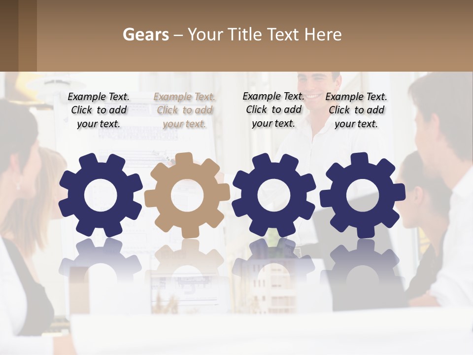 A Man Giving A Presentation To A Group Of People PowerPoint Template