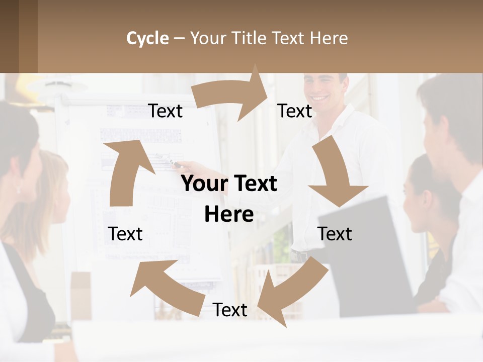 A Man Giving A Presentation To A Group Of People PowerPoint Template