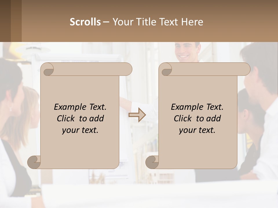 A Man Giving A Presentation To A Group Of People PowerPoint Template
