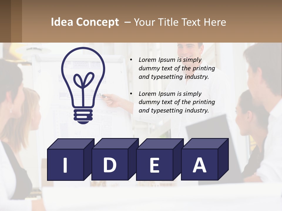 A Man Giving A Presentation To A Group Of People PowerPoint Template