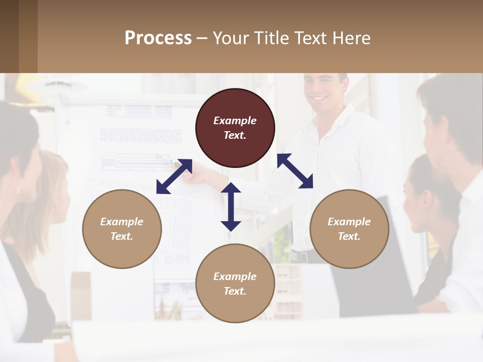 A Man Giving A Presentation To A Group Of People PowerPoint Template