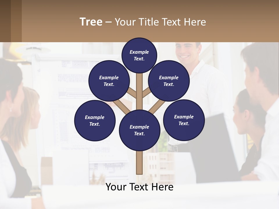 A Man Giving A Presentation To A Group Of People PowerPoint Template