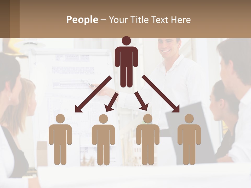 A Man Giving A Presentation To A Group Of People PowerPoint Template