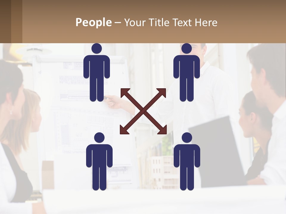 A Man Giving A Presentation To A Group Of People PowerPoint Template